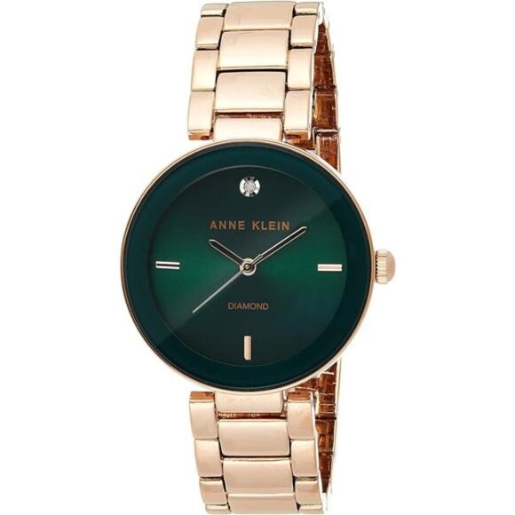 Women\'s Round Genuine Diamond Dial Bracelet Watch